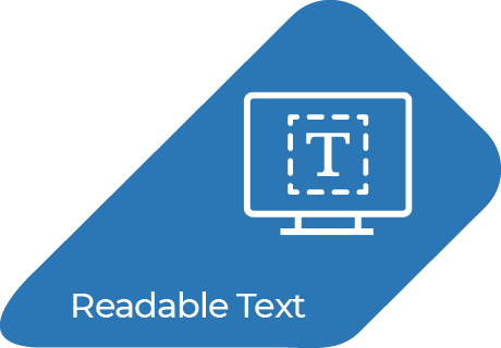 readable text